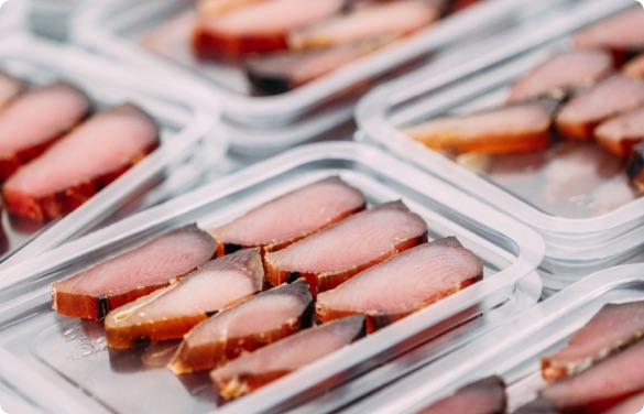 Bandejas de mojama de primera de Ricardo Fuentes Salazones