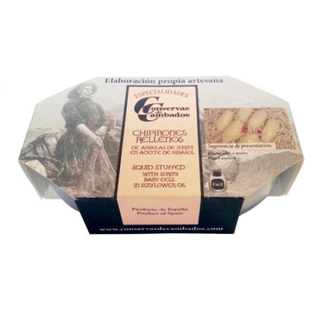 Chipirones rellenos de angulas Cambados